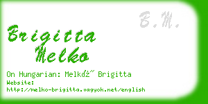 brigitta melko business card